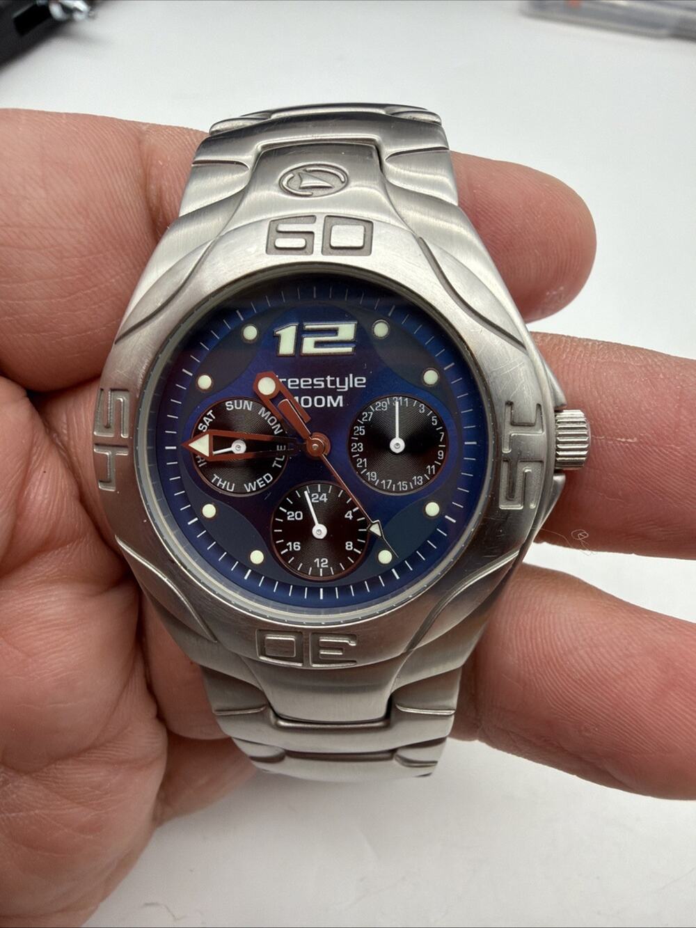 Men’s FREESTYLE 100M SS Watch MODEL 310 41201 Designed Ca USA Water Resistant